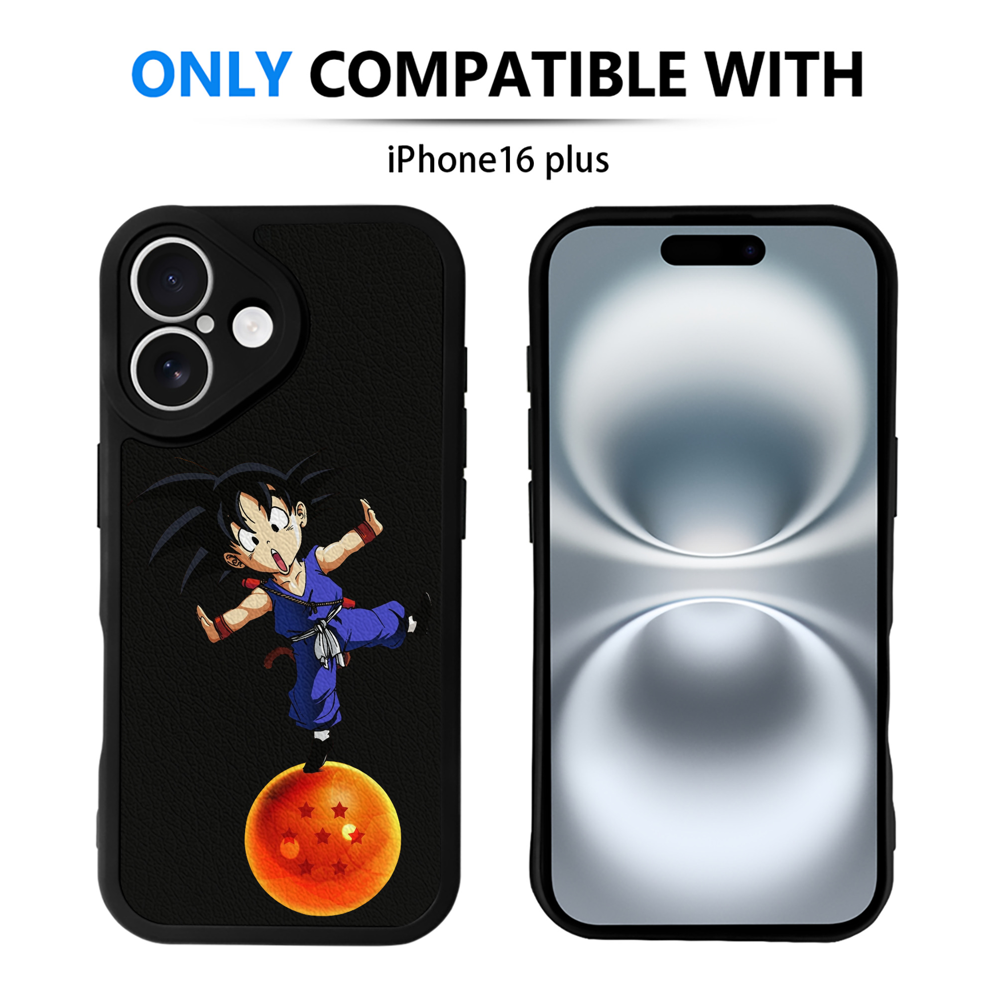 （画像用） ドラゴンボール 孫悟空（そん ごくう）Son Goku カカロット DRAGON BALL Kakarotto 【iPhone 16シリーズ対応】シリコンスマホケース（レザー調） 材質：シリコン